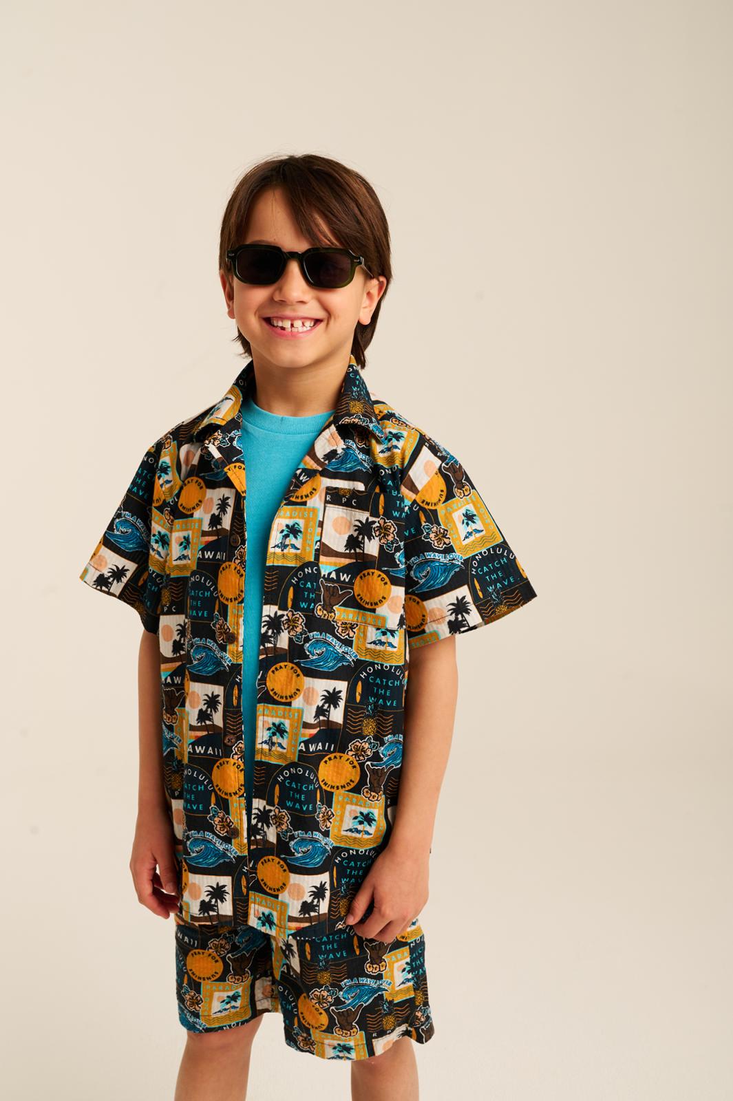 Lacanau Palm Shirt -Tumble 'n Dry