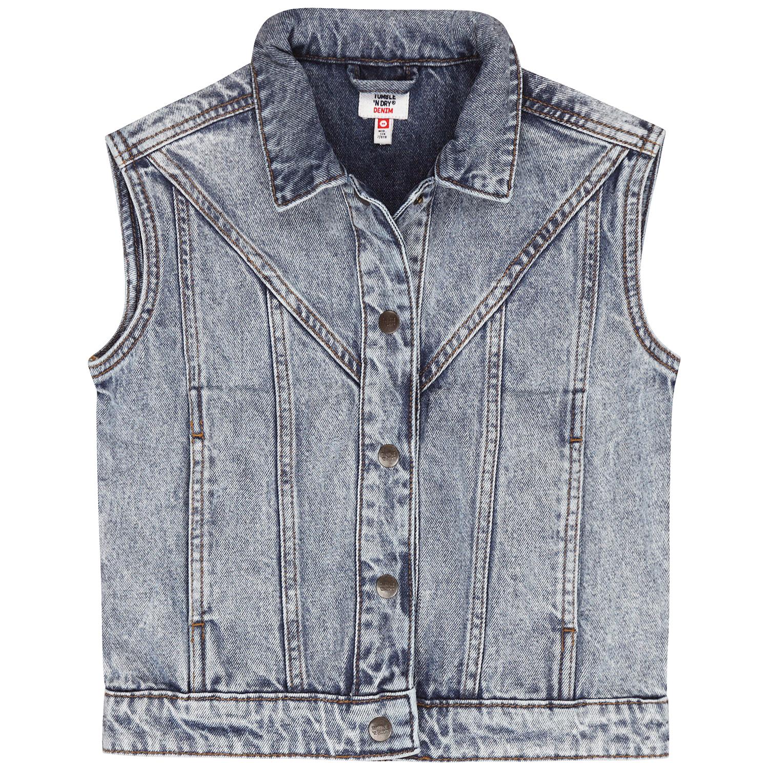 Vichy Denim Gilet -Tumble 'n Dry